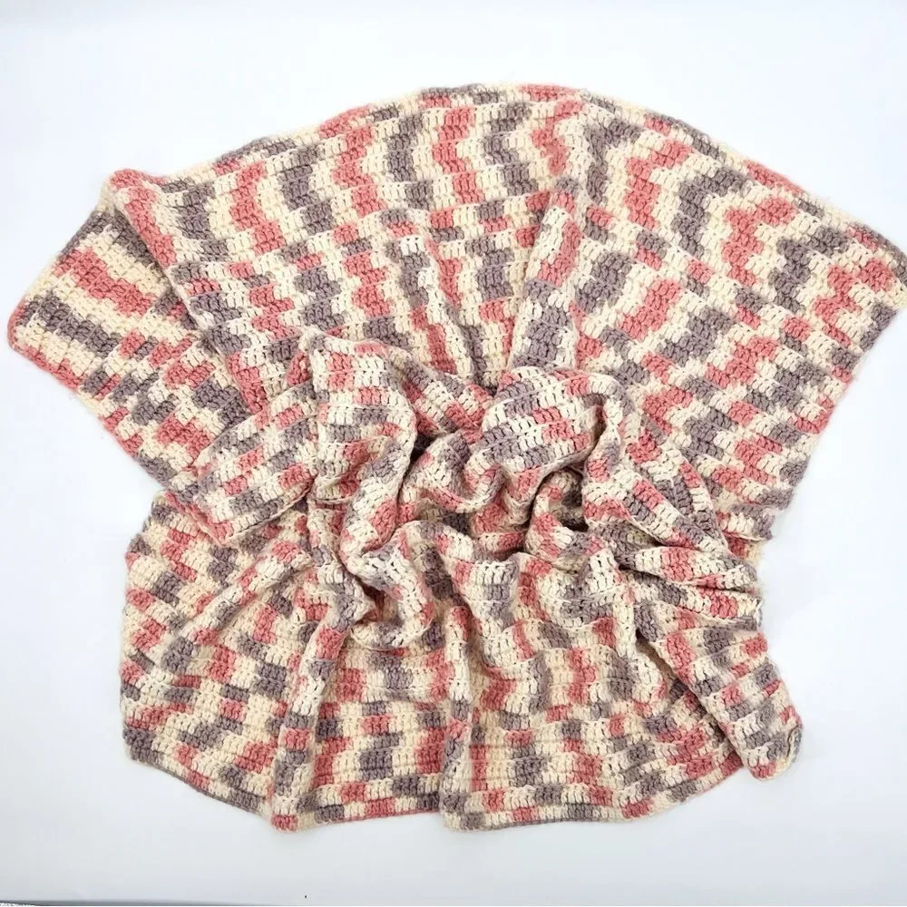 Blanket Crochet Handmade Size 42” x 43”